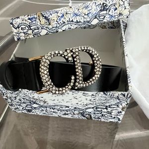Christian Dior Crystal Saddle Belt size 85cm